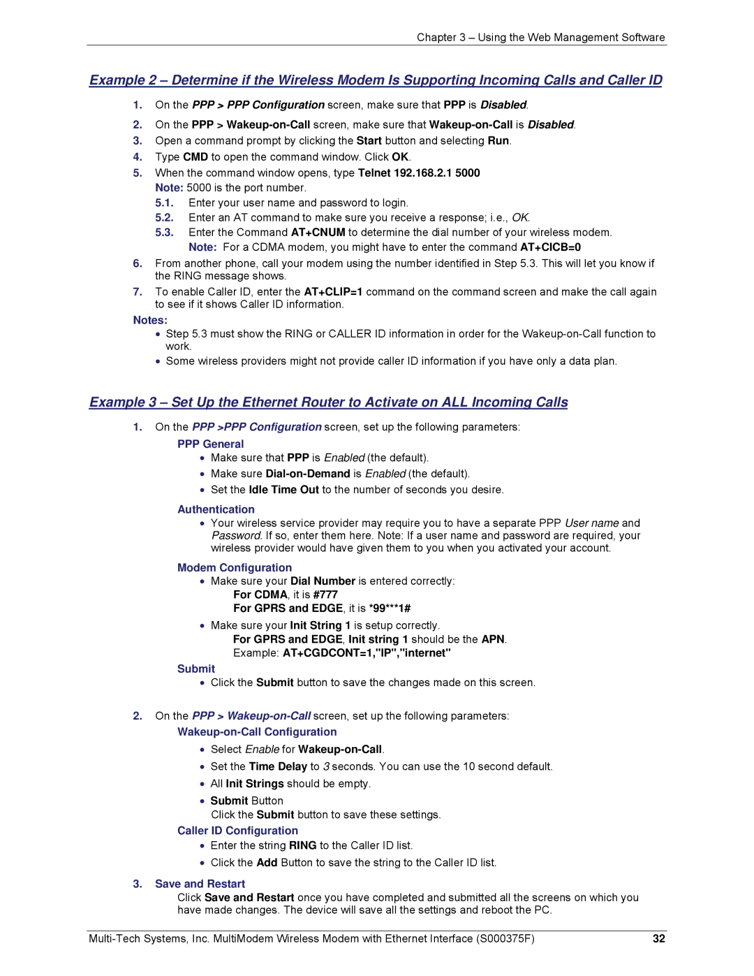 Multi-Tech Systems MTCBA-G-EN-FX, MTCBA-E-EN, MTCBA-C-EN-NX manual For Gprs and EDGE, it is *99***1# 