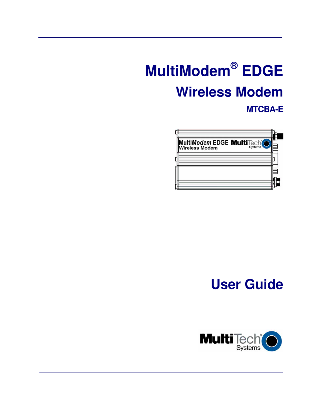 Multi-Tech Systems MTCBA-E manual MultiModem Edge 