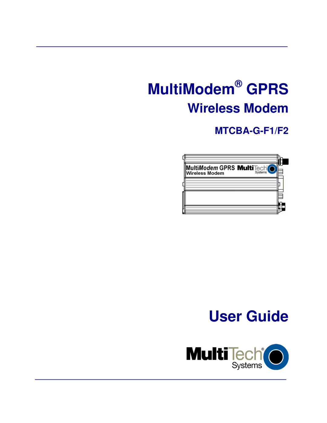 Multi-Tech Systems F2, MTCBA-G-F1 manual MultiModem Gprs 