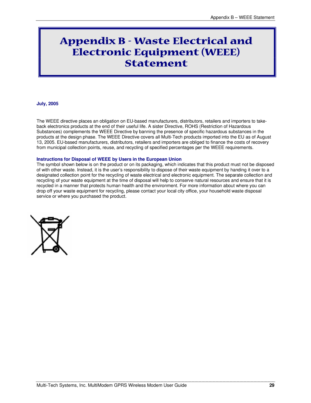 Multi-Tech Systems F2, MTCBA-G-F1 manual July 