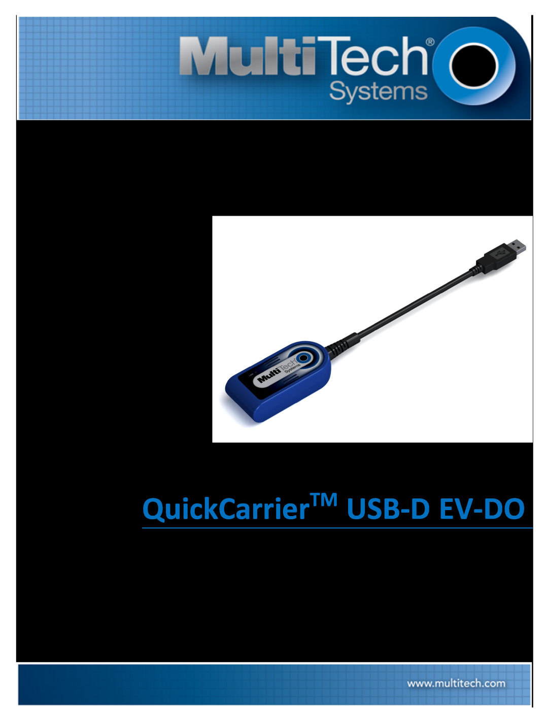 Multi-Tech Systems MTD-EVe manual QuickCarrierTM USB-D EV-DO, MTD-EV3 User Guide 