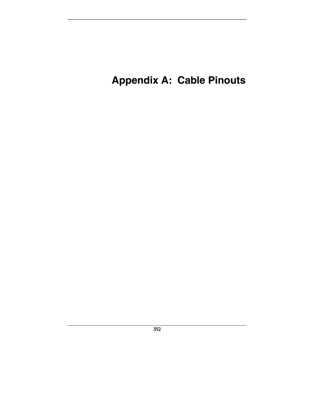 Multi-Tech Systems MVP-2410, MVP-3010, MultiVOIPTM, E1 manual Appendix a Cable Pinouts, 352 