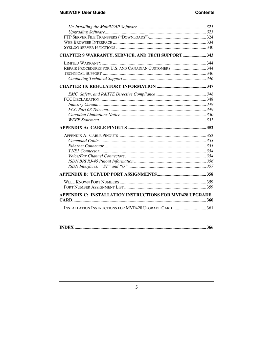 Multi-Tech Systems E1, MultiVOIPTM, MVP-2410, MVP-3010 manual MultiVOIP User Guide Contents 