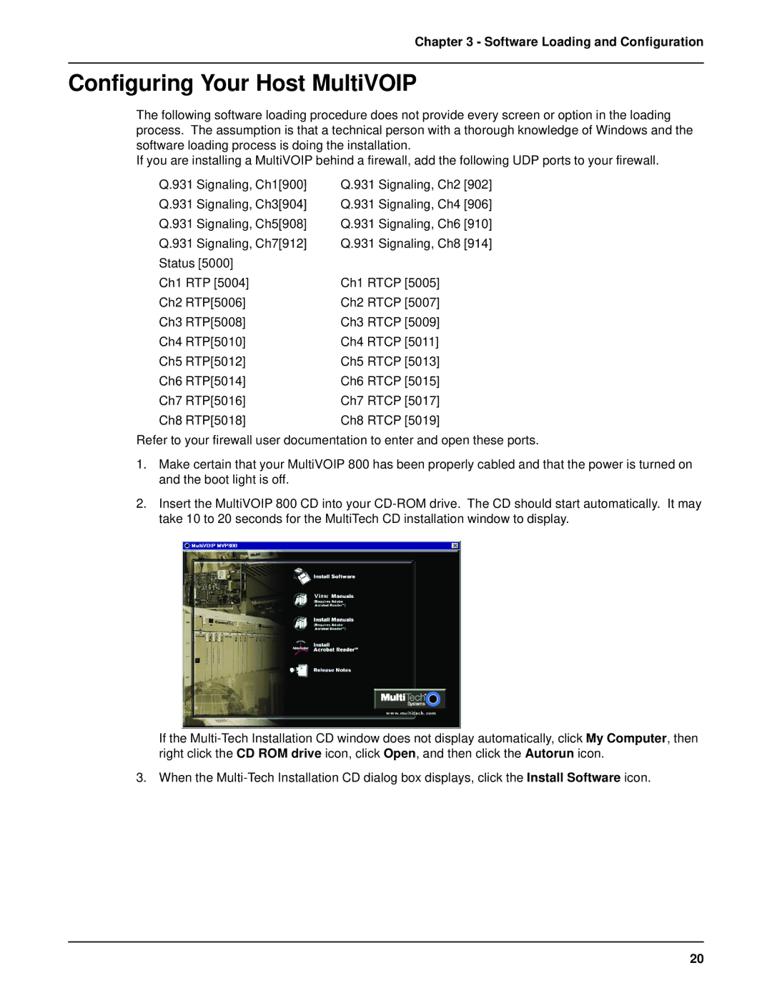 Multi-Tech Systems MVP 800 manual Configuring Your Host MultiVOIP 