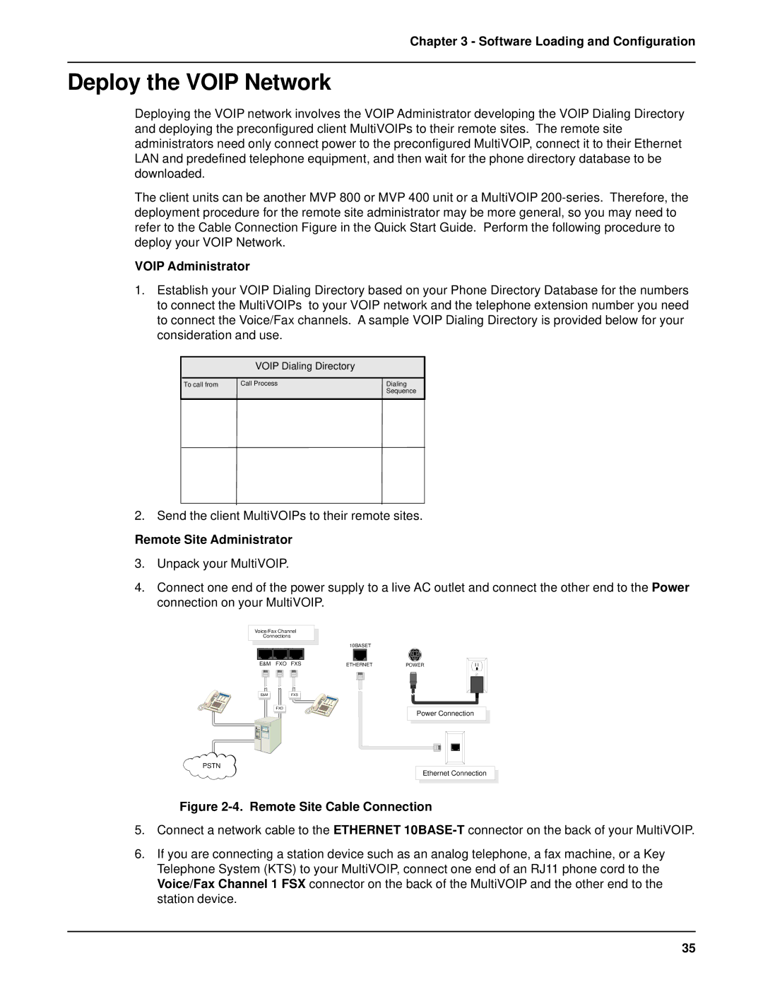 Multi-Tech Systems MVP 800 manual Deploy the Voip Network, Voip Administrator 