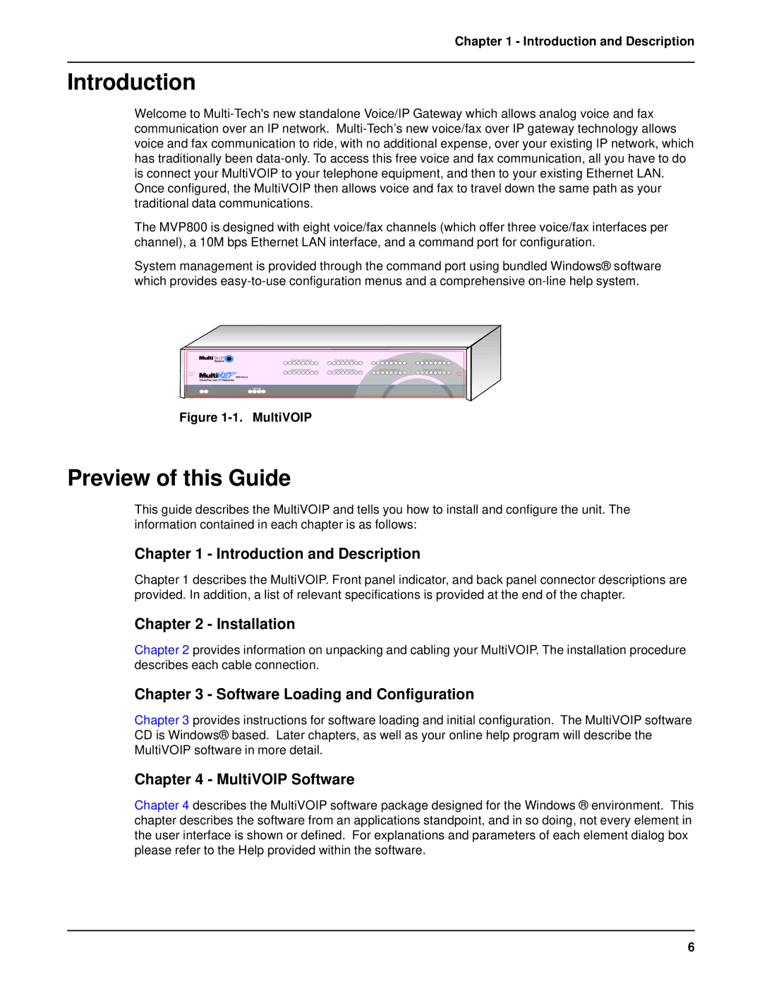 Multi-Tech Systems MVP 800 manual Introduction, Preview of this Guide 