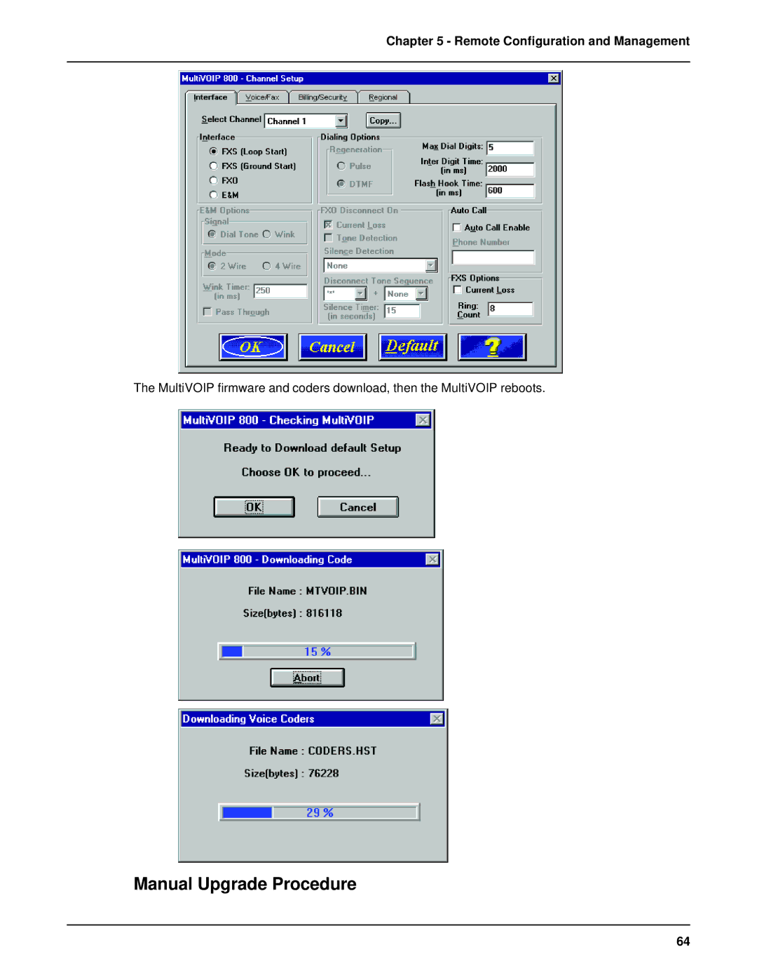 Multi-Tech Systems MVP 800 manual Manual Upgrade Procedure 