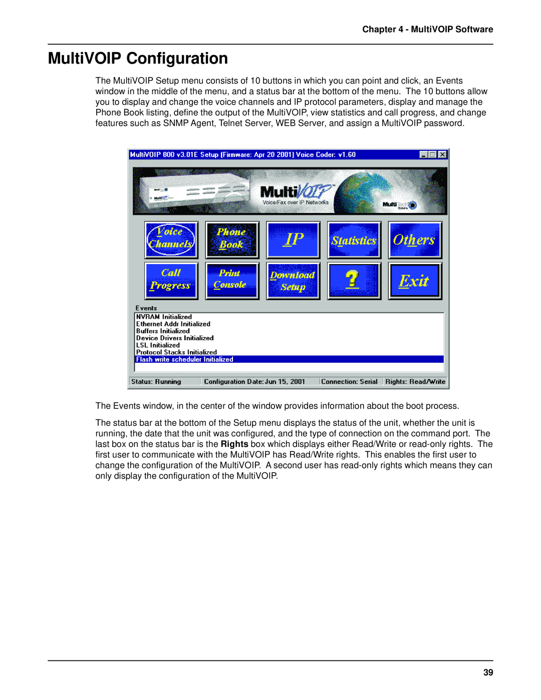 Multi-Tech Systems MVP 800 manual MultiVOIP Configuration, MultiVOIP Software 