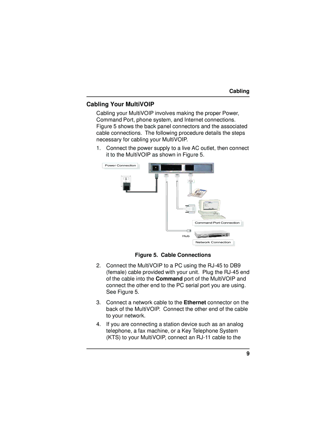 Multi-Tech Systems MVP110 quick start Cabling Your MultiVOIP 