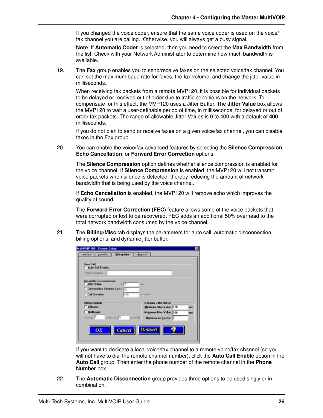 Multi-Tech Systems MVP120 manual Configuring the Master MultiVOIP 