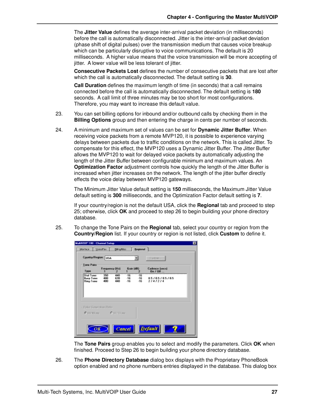 Multi-Tech Systems MVP120 manual Configuring the Master MultiVOIP 