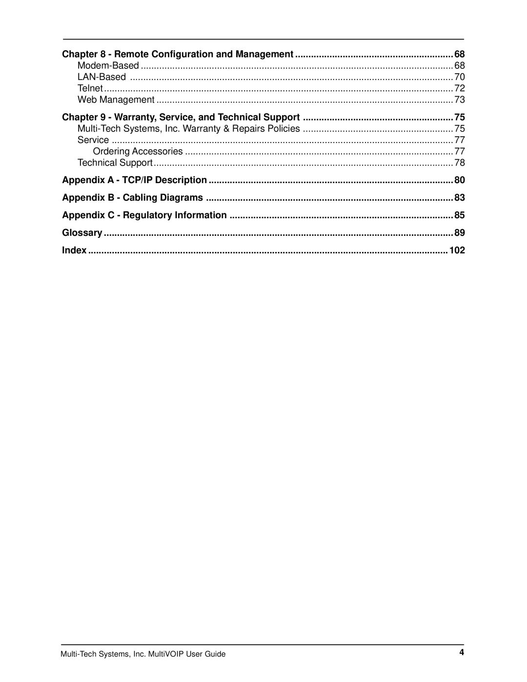 Multi-Tech Systems MVP120 manual Modem-Based LAN-Based Telnet Web Management 