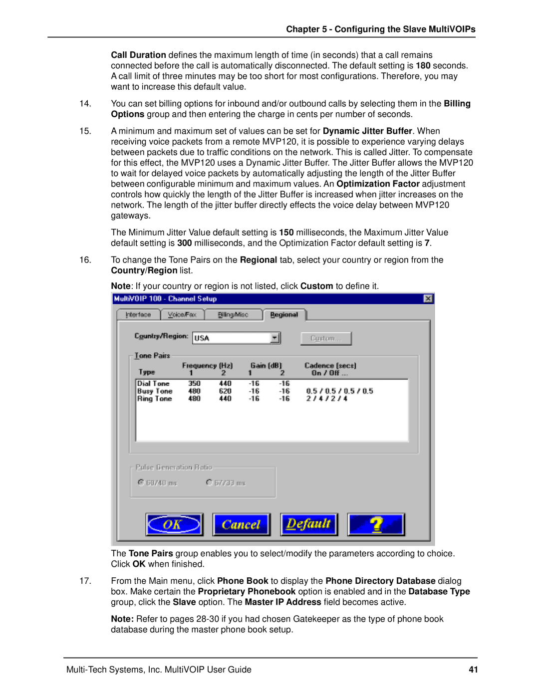 Multi-Tech Systems MVP120 manual Configuring the Slave MultiVOIPs 