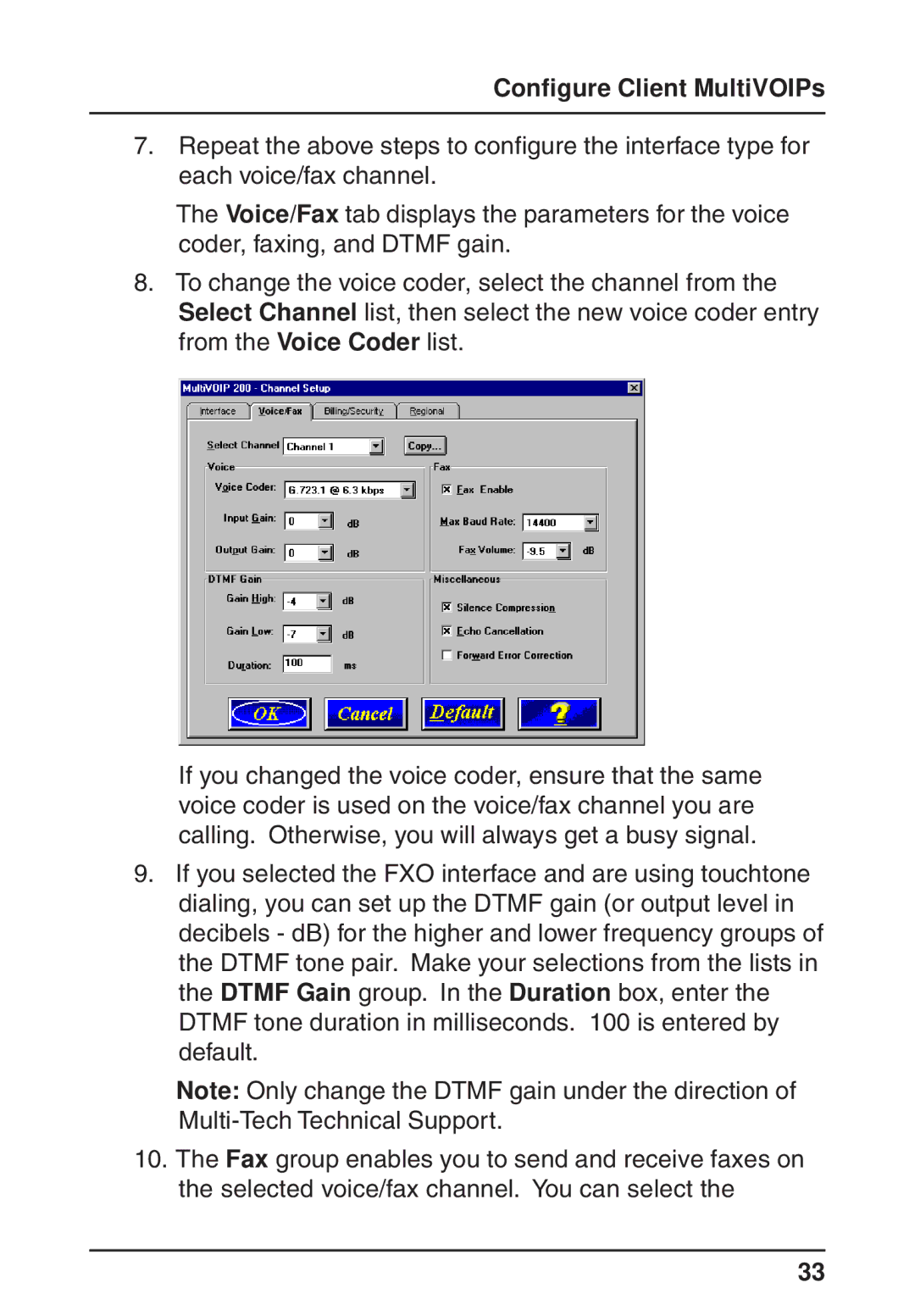 Multi-Tech Systems MVP200 quick start Configure Client MultiVOIPs 