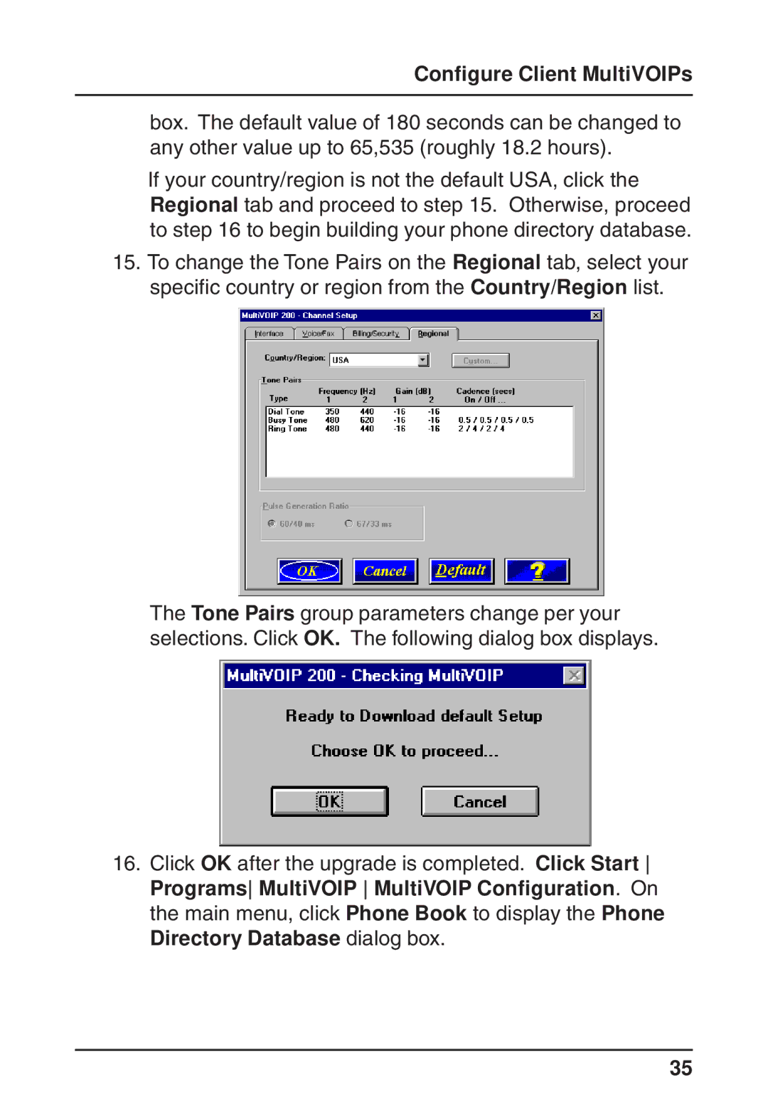 Multi-Tech Systems MVP200 quick start Configure Client MultiVOIPs 