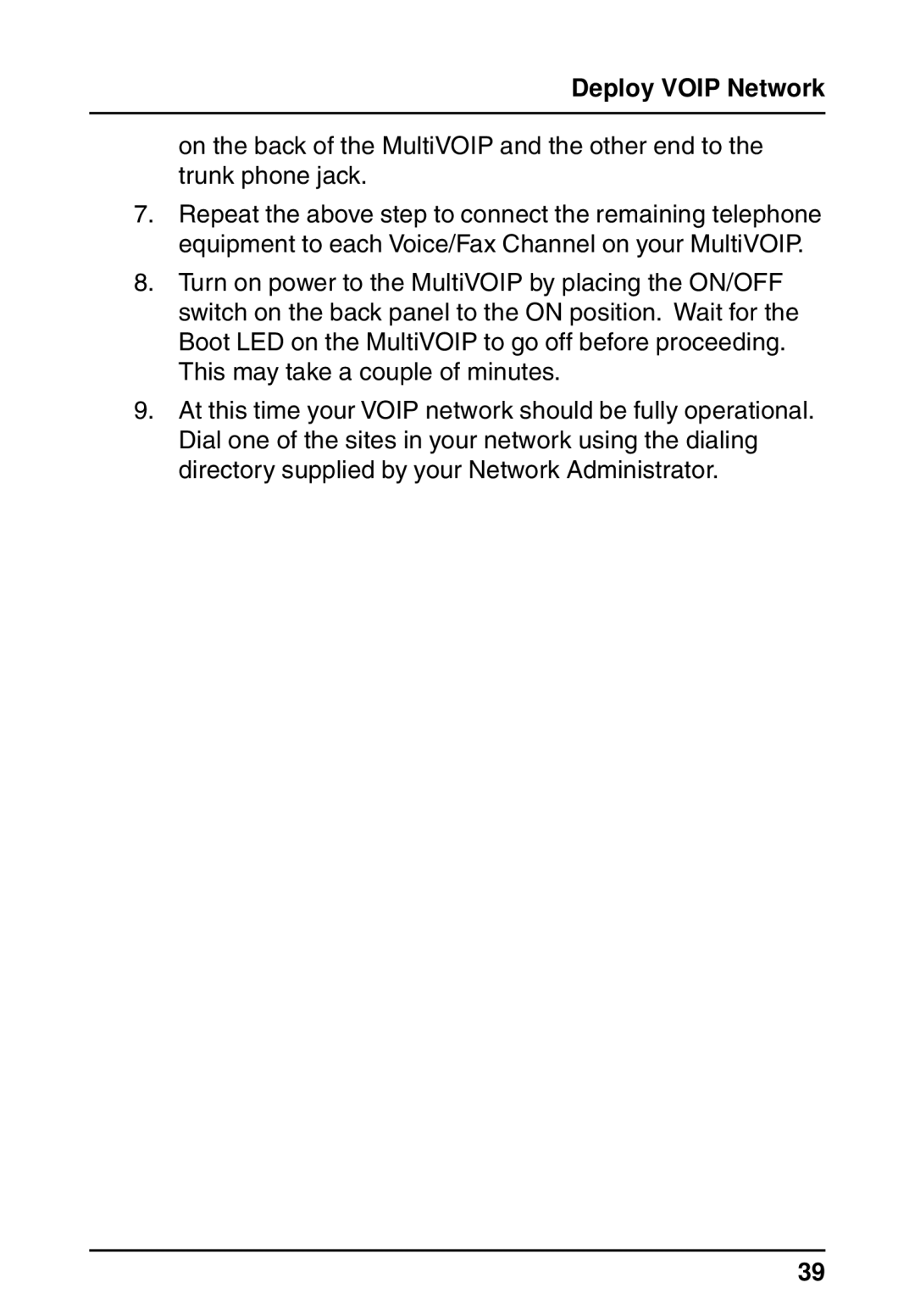 Multi-Tech Systems MVP200 quick start Deploy Voip Network 