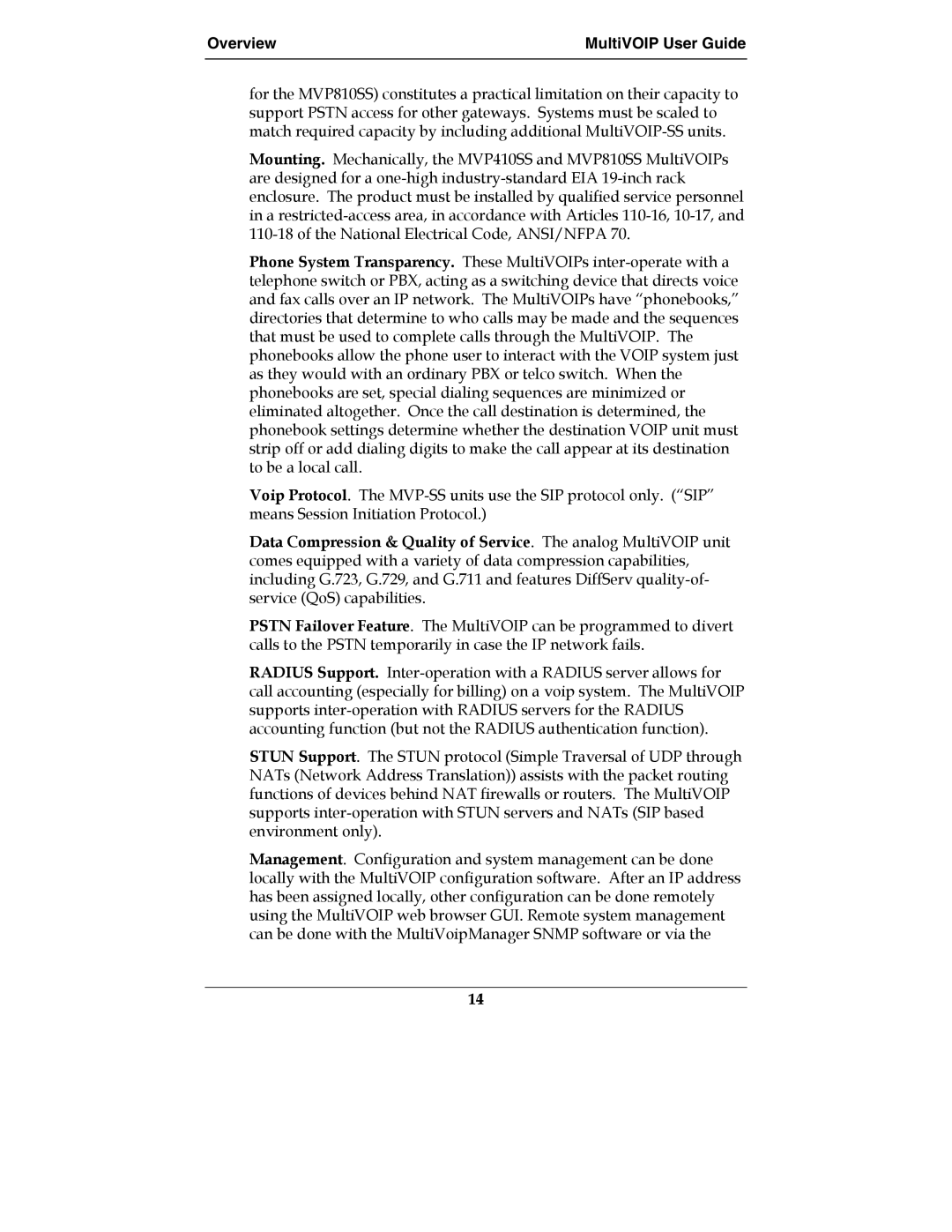 Multi-Tech Systems MVP210-SS manual Overview MultiVOIP User Guide 