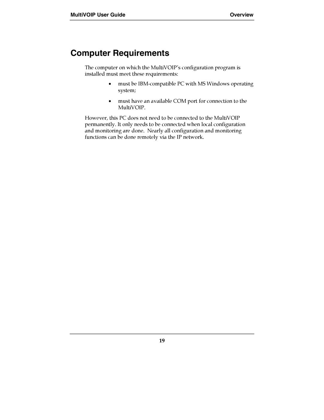 Multi-Tech Systems MVP210-SS manual Computer Requirements 