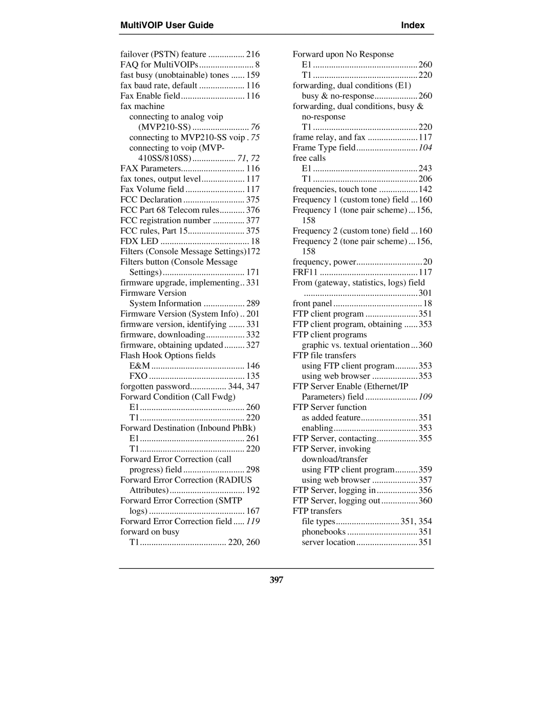 Multi-Tech Systems MVP210-SS manual Fdx Led, 397 