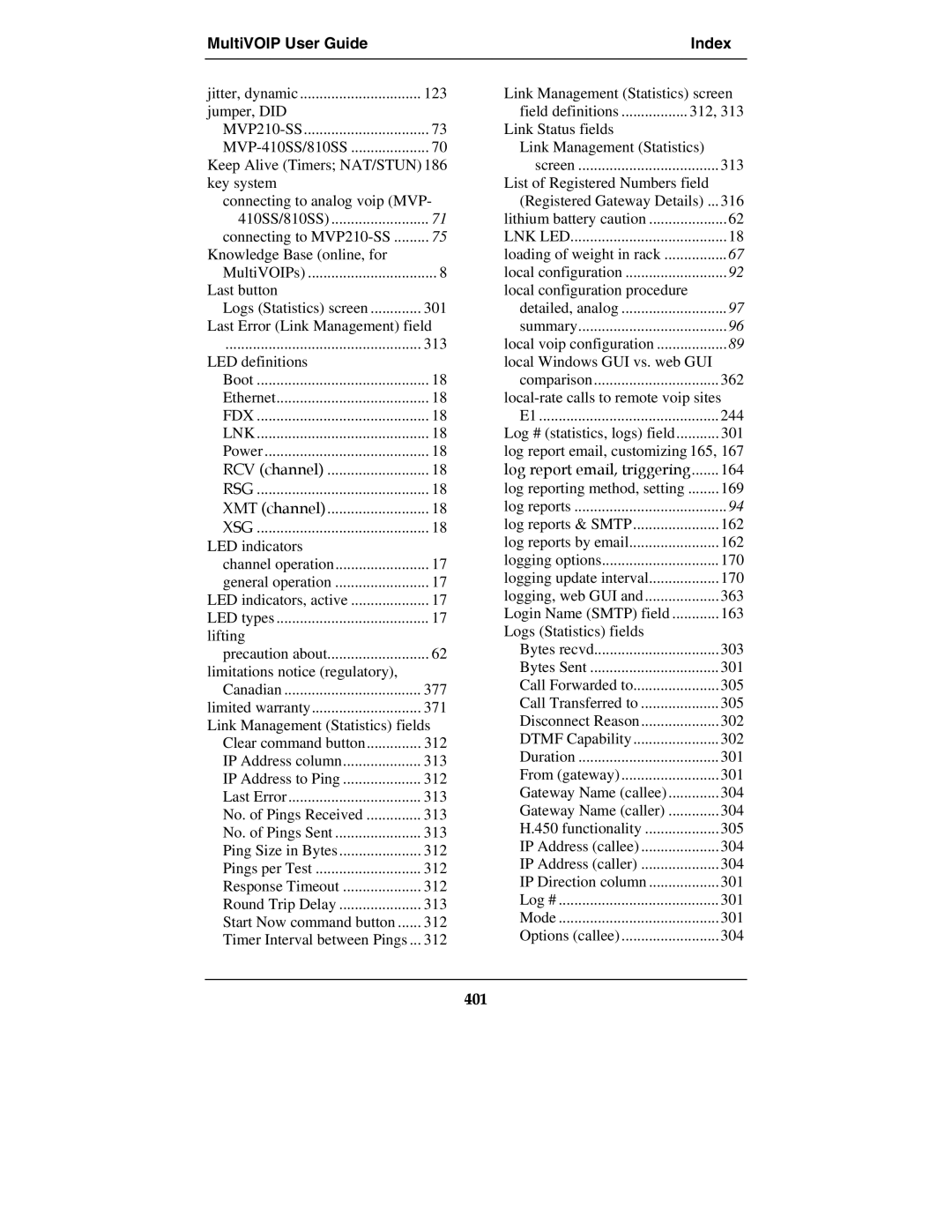 Multi-Tech Systems MVP210-SS manual Xsg, 401 