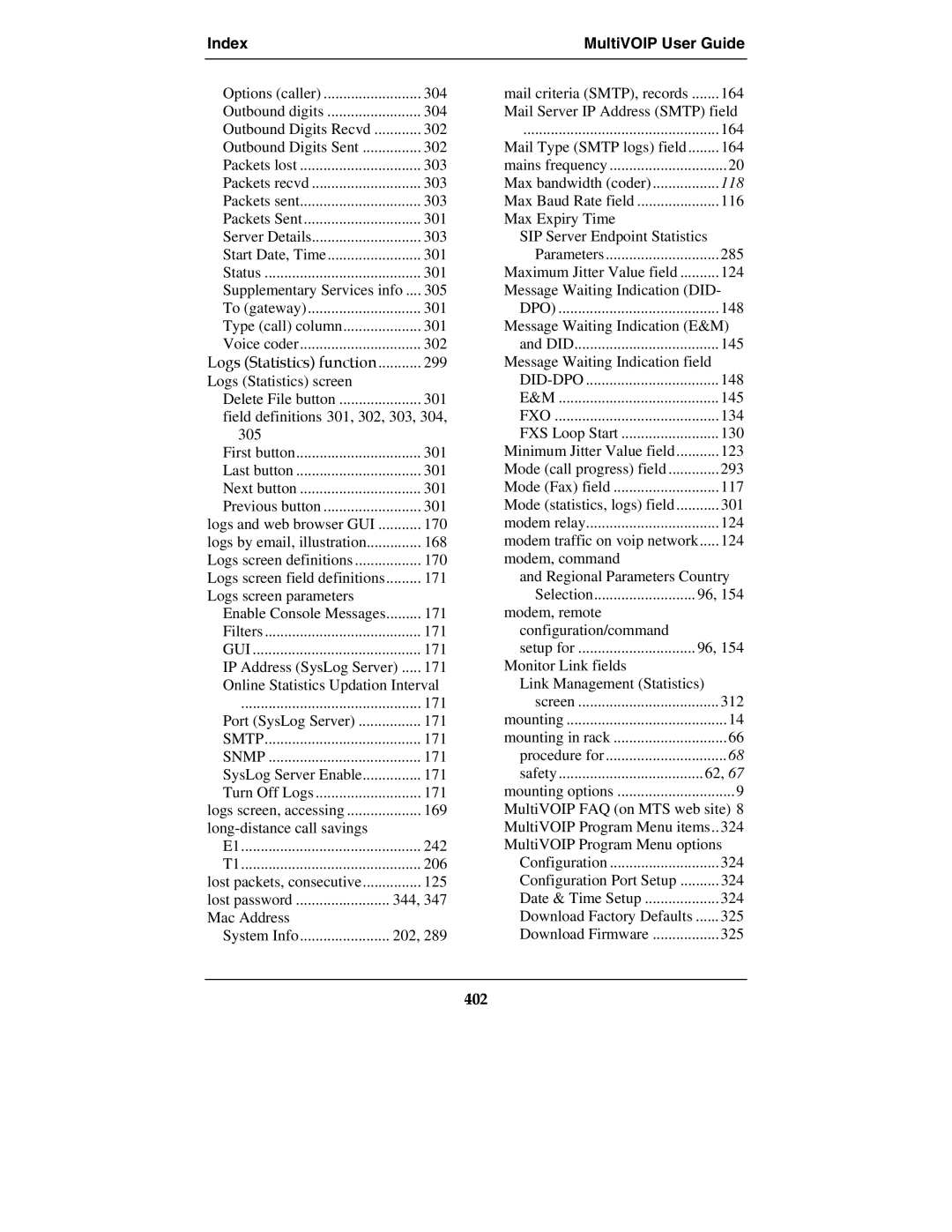 Multi-Tech Systems MVP210-SS manual Snmp, 402 