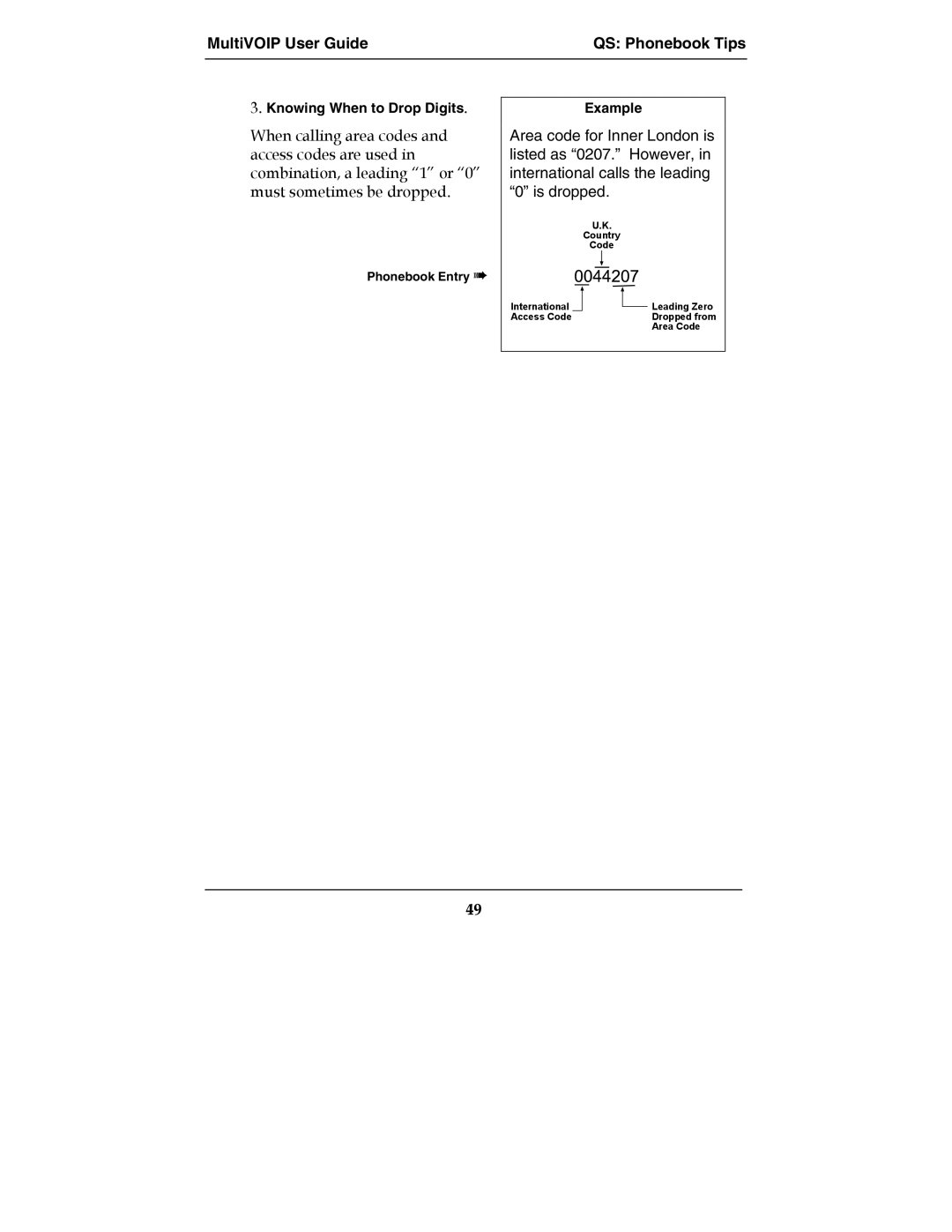 Multi-Tech Systems MVP210-SS manual Knowing When to Drop Digits 