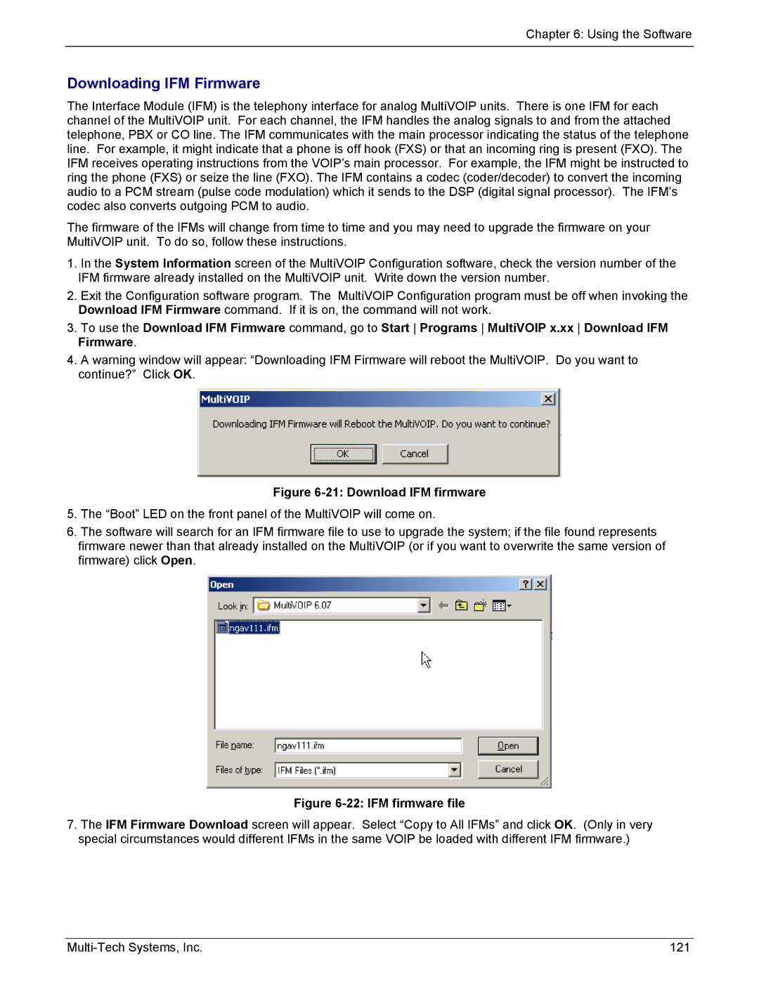 Multi-Tech Systems MVP210/410/810-SS, MVP210/410/810-FX manual Downloading IFM Firmware, Download IFM firmware 