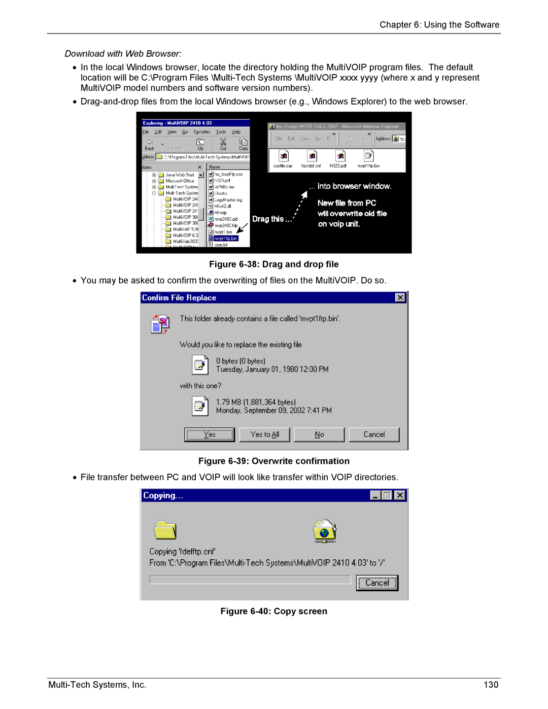 Multi-Tech Systems MVP210/410/810-SS, MVP210/410/810-FX manual Drag and drop file 