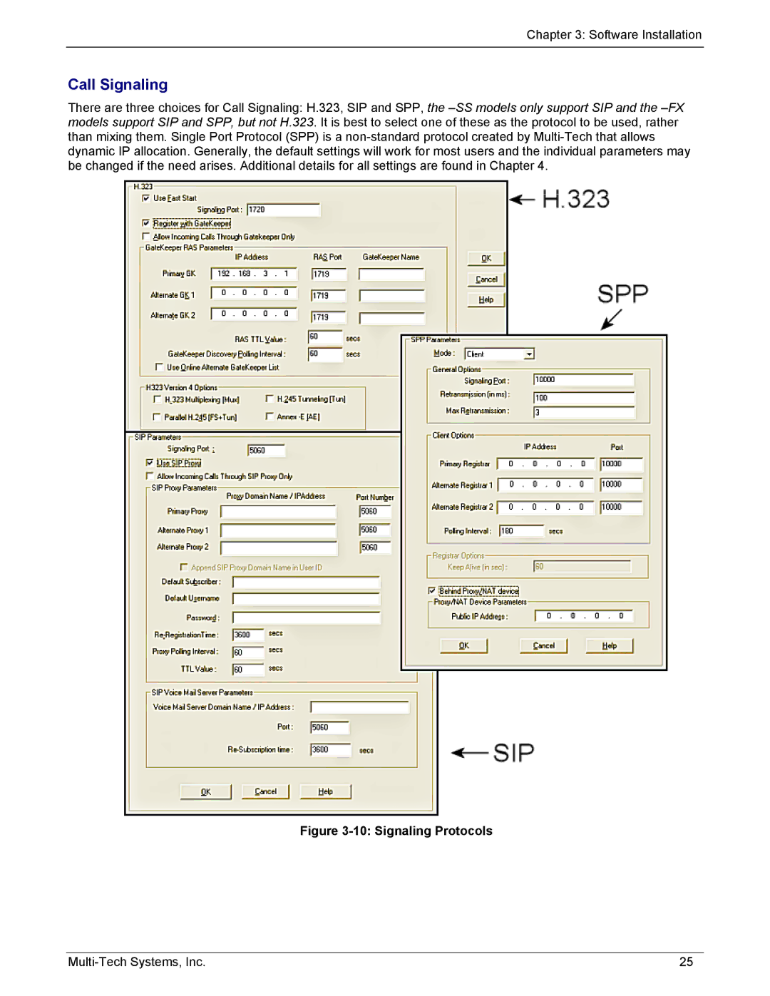 Multi-Tech Systems MVP210/410/810-SS, MVP210/410/810-FX manual Call Signaling, Signaling Protocols 