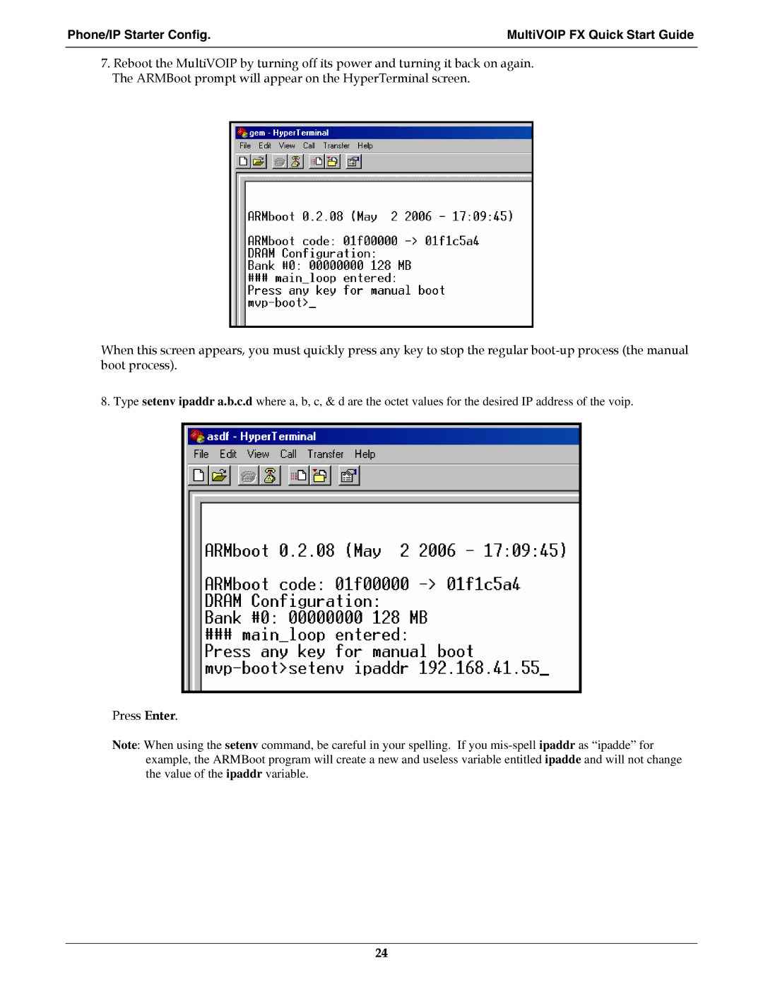 Multi-Tech Systems MVPFX2-2 manual Press Enter 