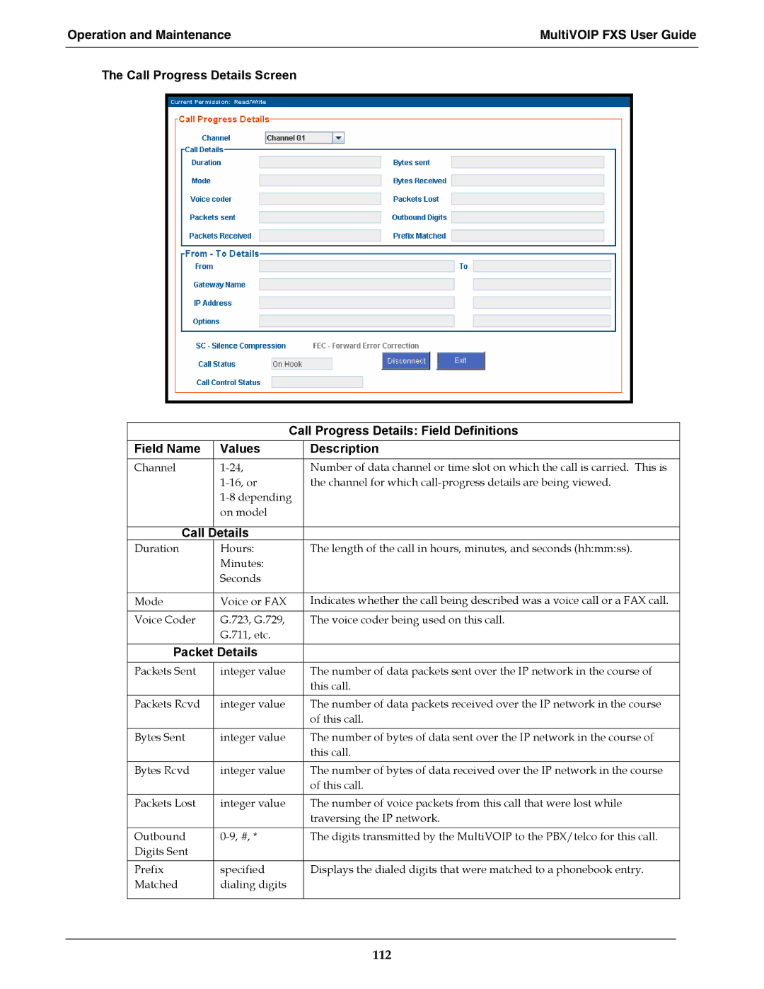 Multi-Tech Systems MVPFXS-24, MVPFXS-8, MVPFXS-16 manual Call Details, Packet Details 