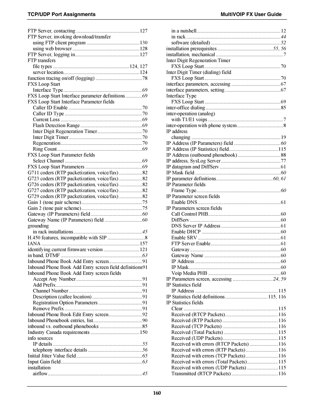 Multi-Tech Systems MVPFXS-24, MVPFXS-8, MVPFXS-16 manual 160 