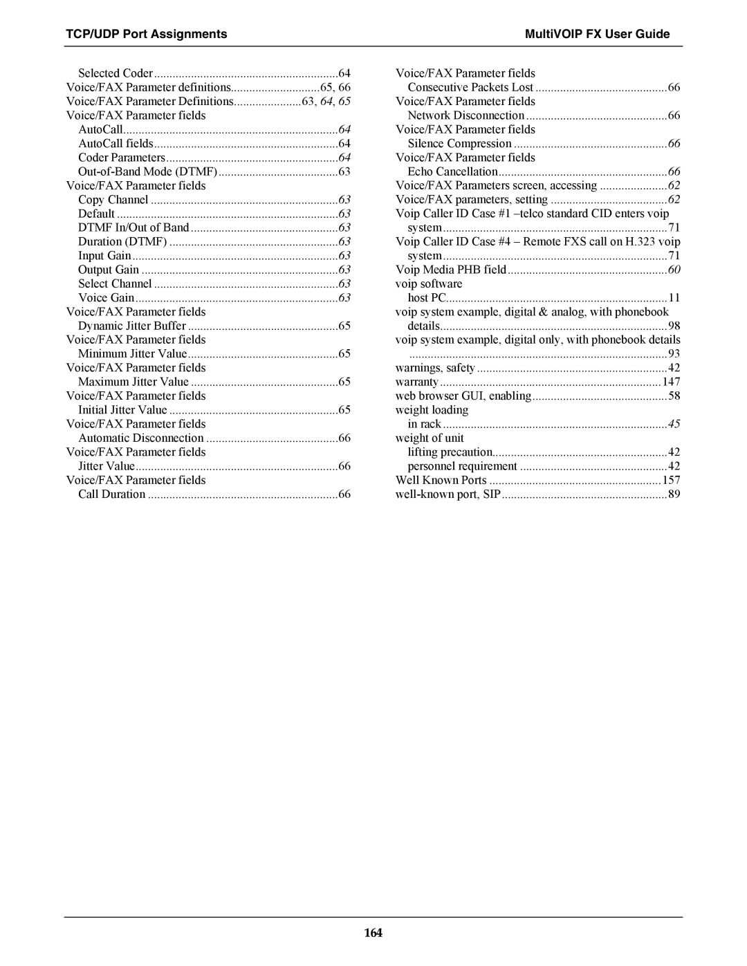 Multi-Tech Systems MVPFXS-16, MVPFXS-8, MVPFXS-24 manual 164 