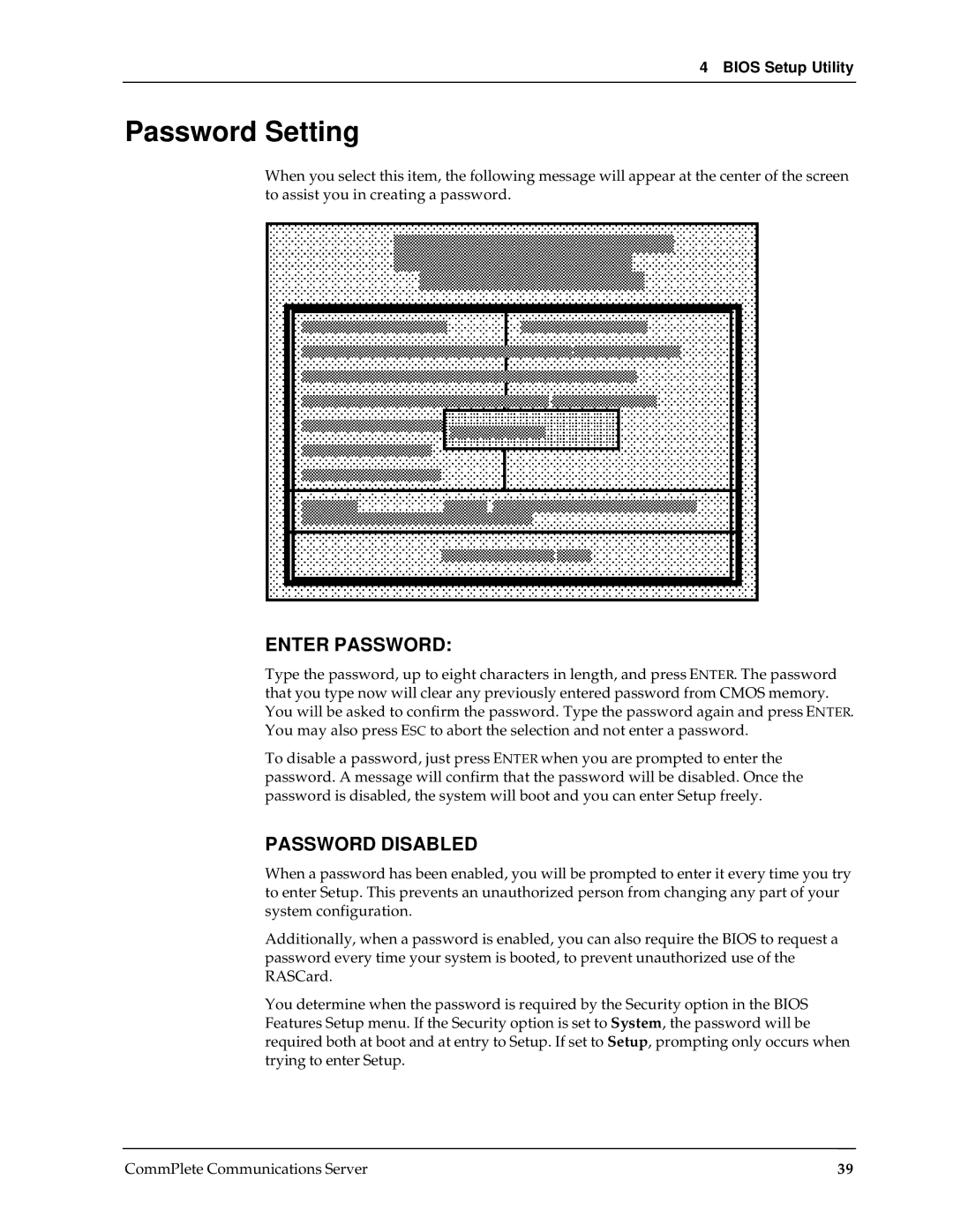 Multi-Tech Systems RAS96 manual Password Setting, Enter Password 