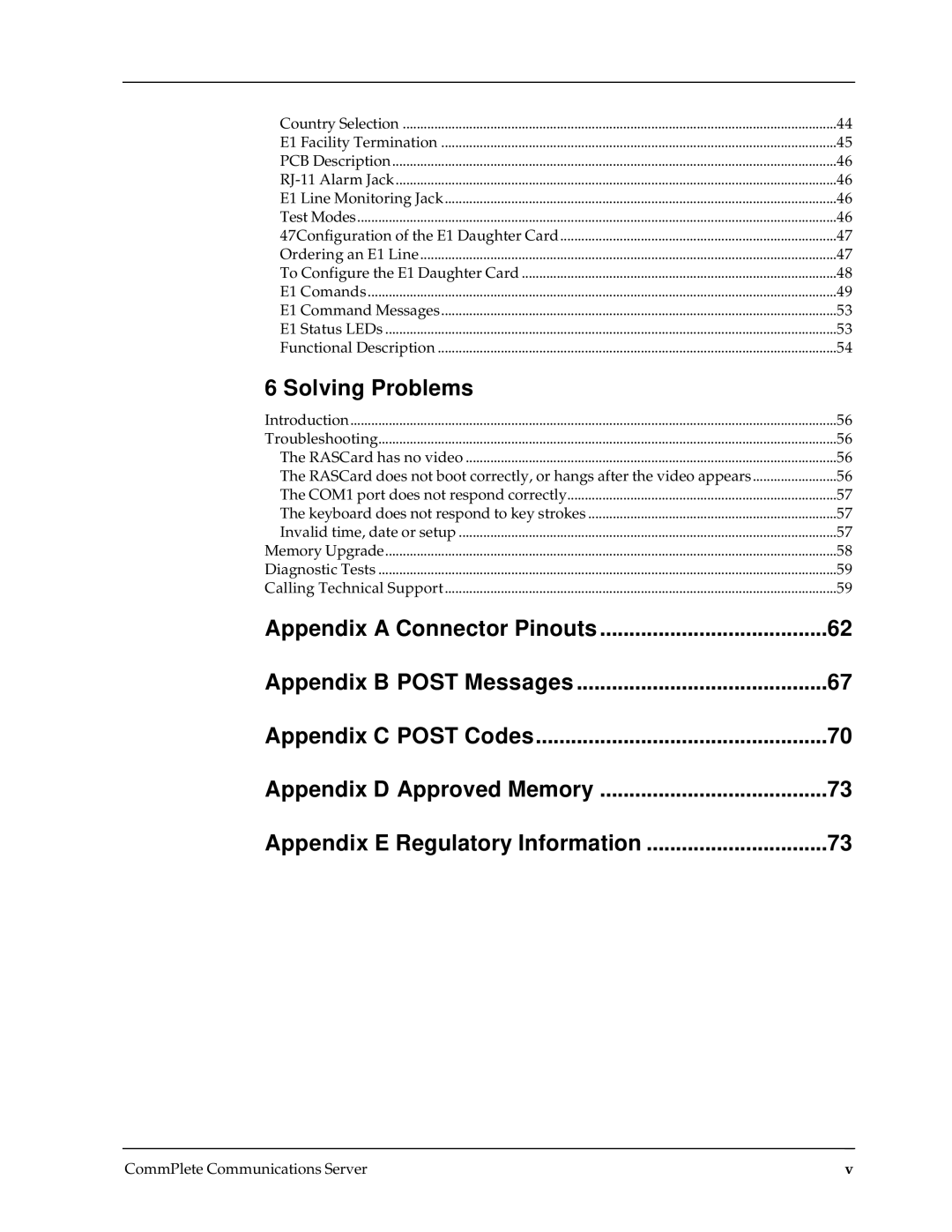 Multi-Tech Systems RAS96 manual Solving Problems, Appendix C Post Codes 