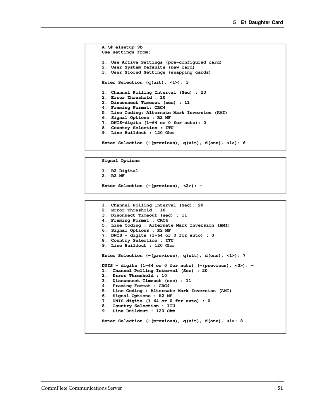 Multi-Tech Systems RAS96 manual E1 Daughter Card 