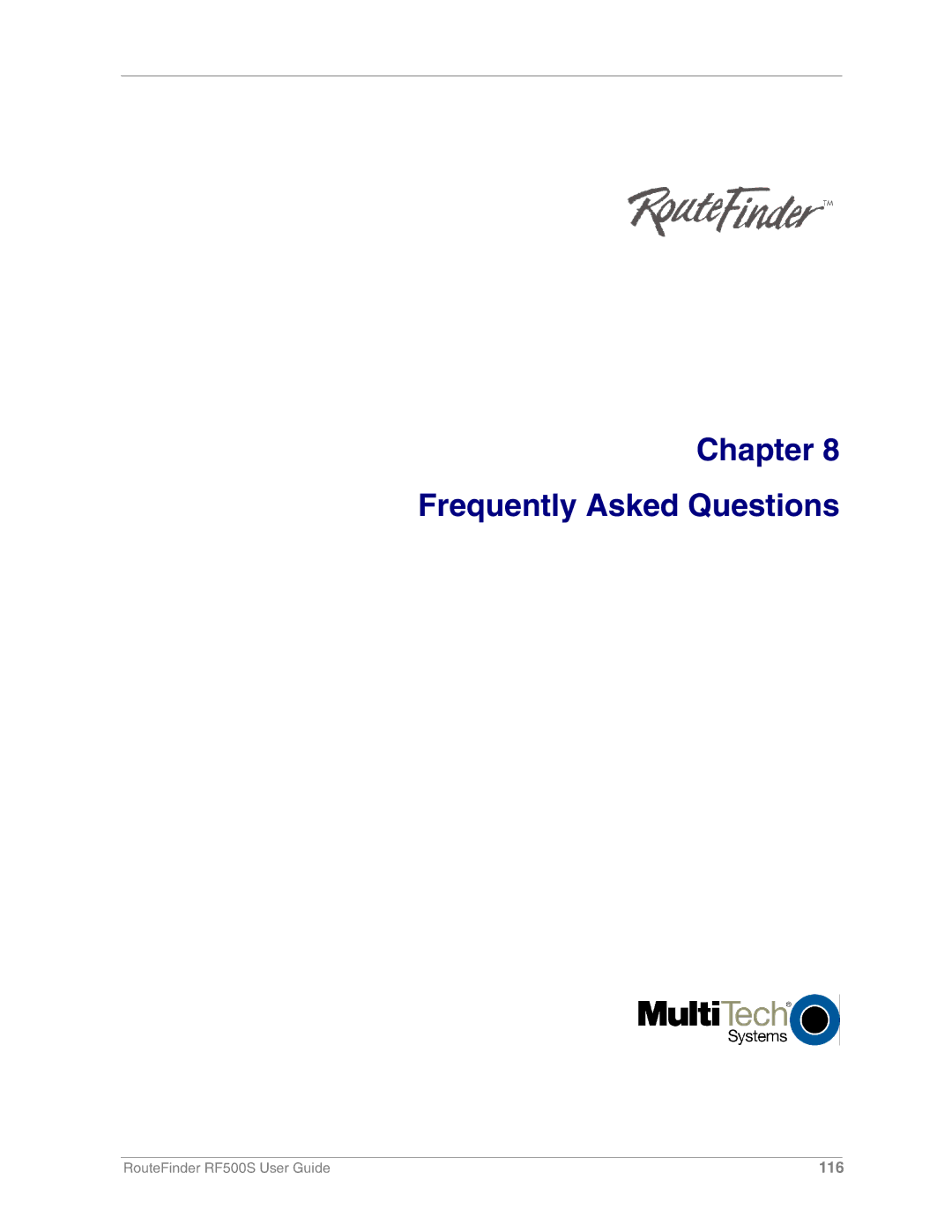 Multi-Tech Systems RF500S manual Chapter Frequently Asked Questions 