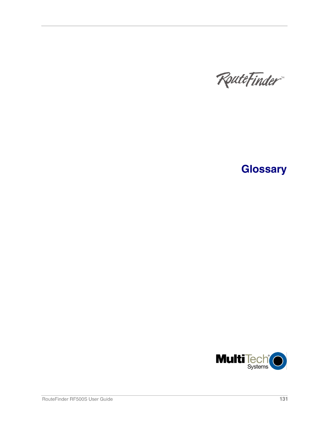 Multi-Tech Systems RF500S manual Glossary 