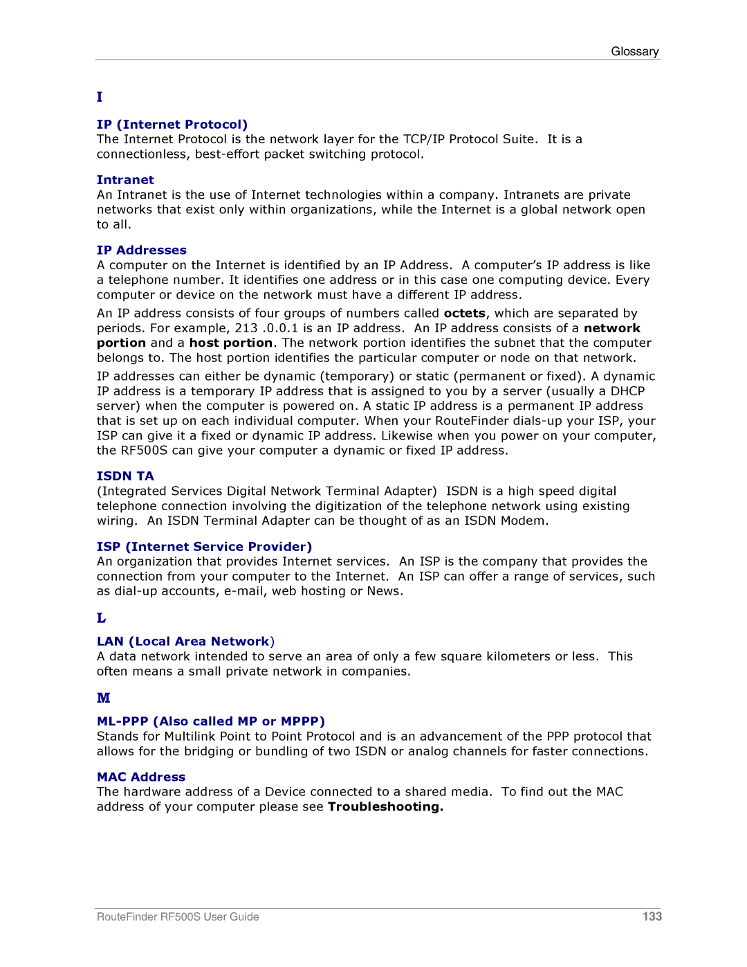 Multi-Tech Systems RF500S manual Isdn TA 