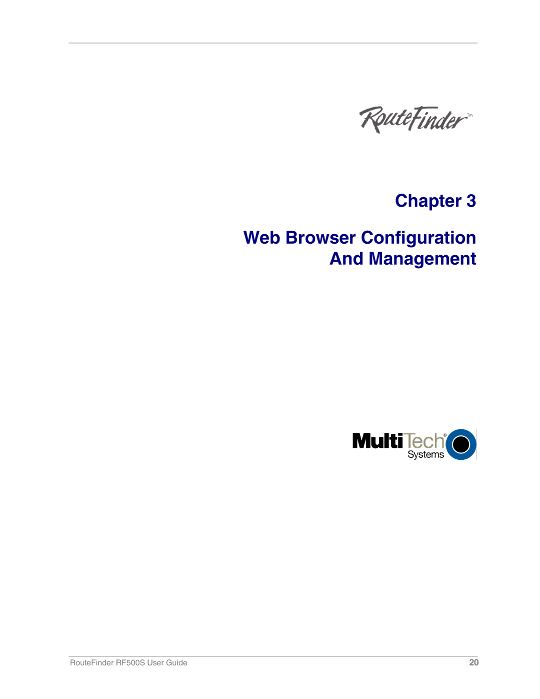 Multi-Tech Systems RF500S manual Chapter 