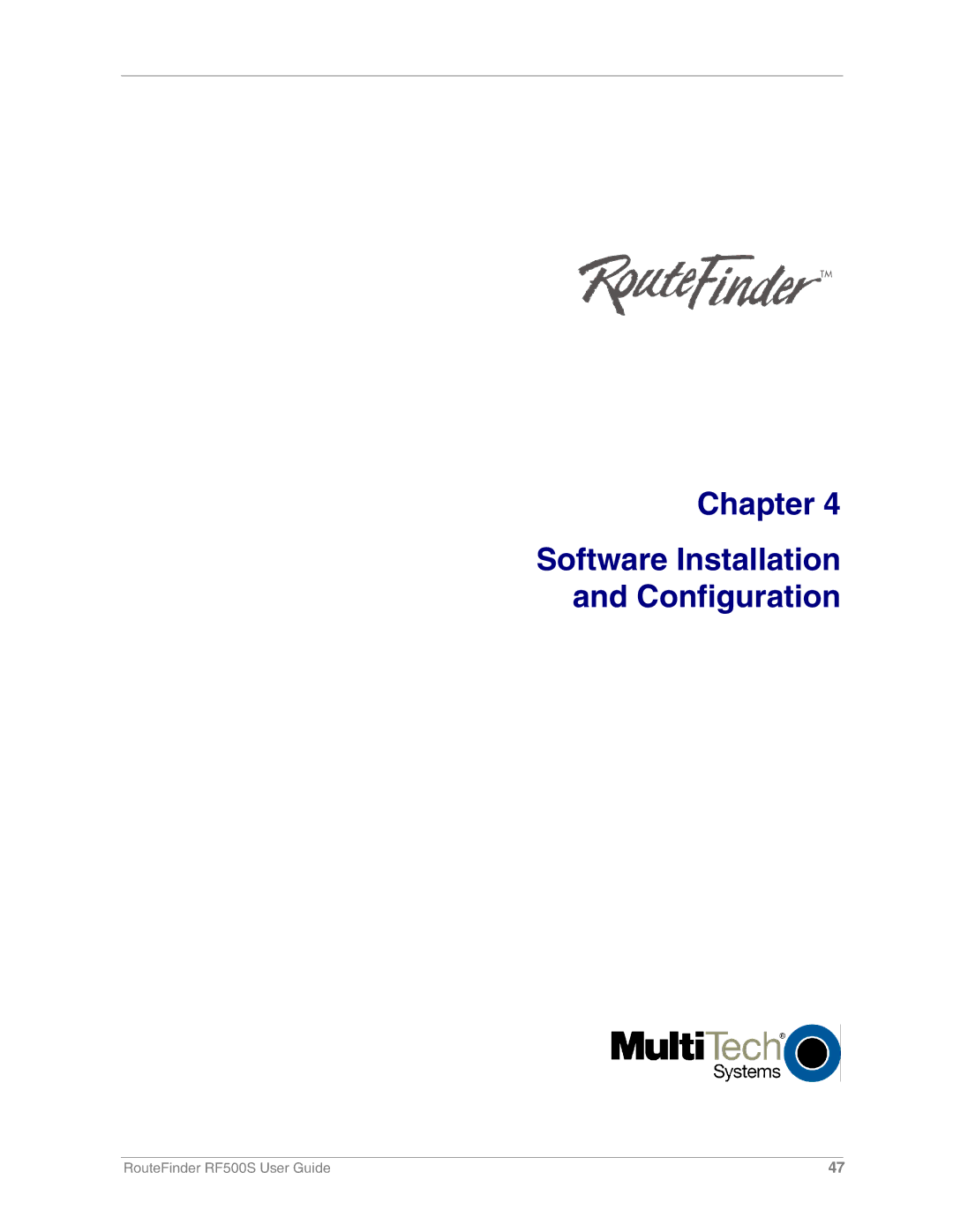 Multi-Tech Systems RF500S manual Software Installation and Configuration 