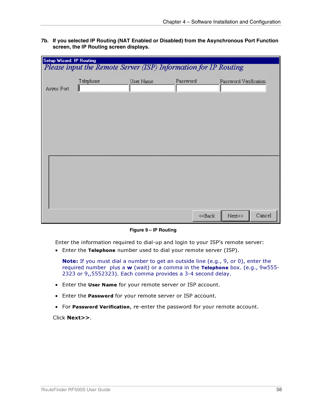 Multi-Tech Systems RF500S manual IP Routing 