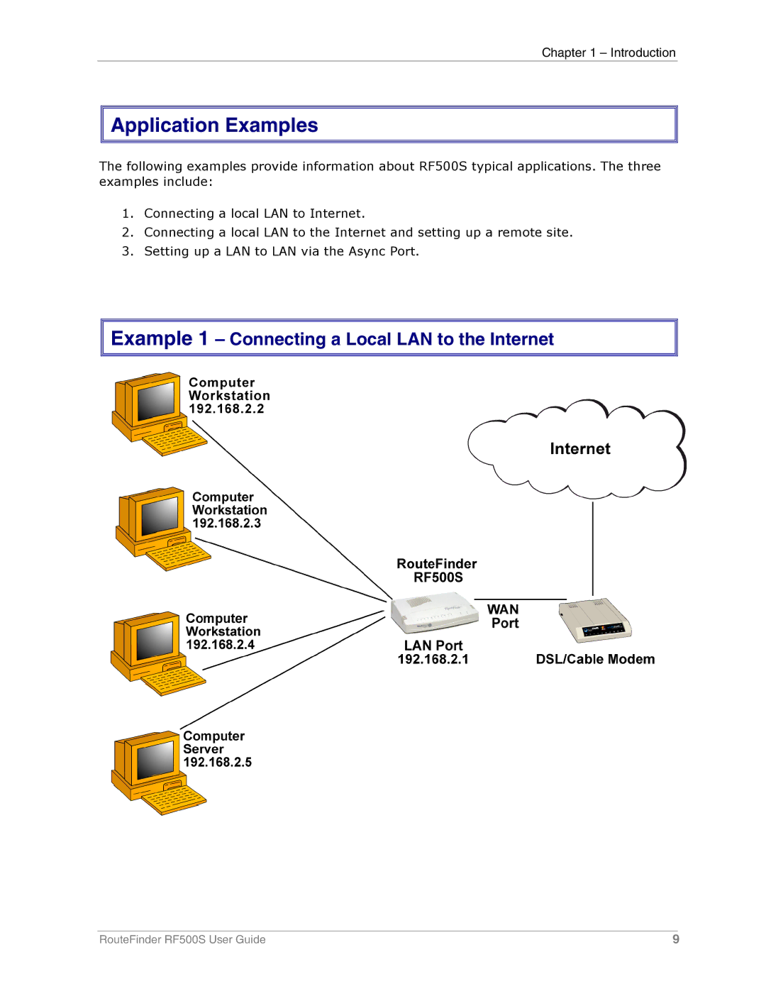 Multi-Tech Systems RF500S manual Application Examples 