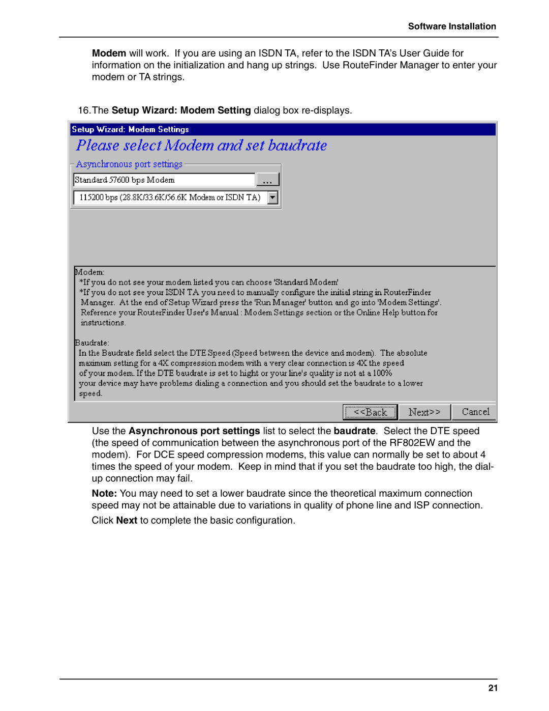 Multi-Tech Systems RF802EW quick start Software Installation 