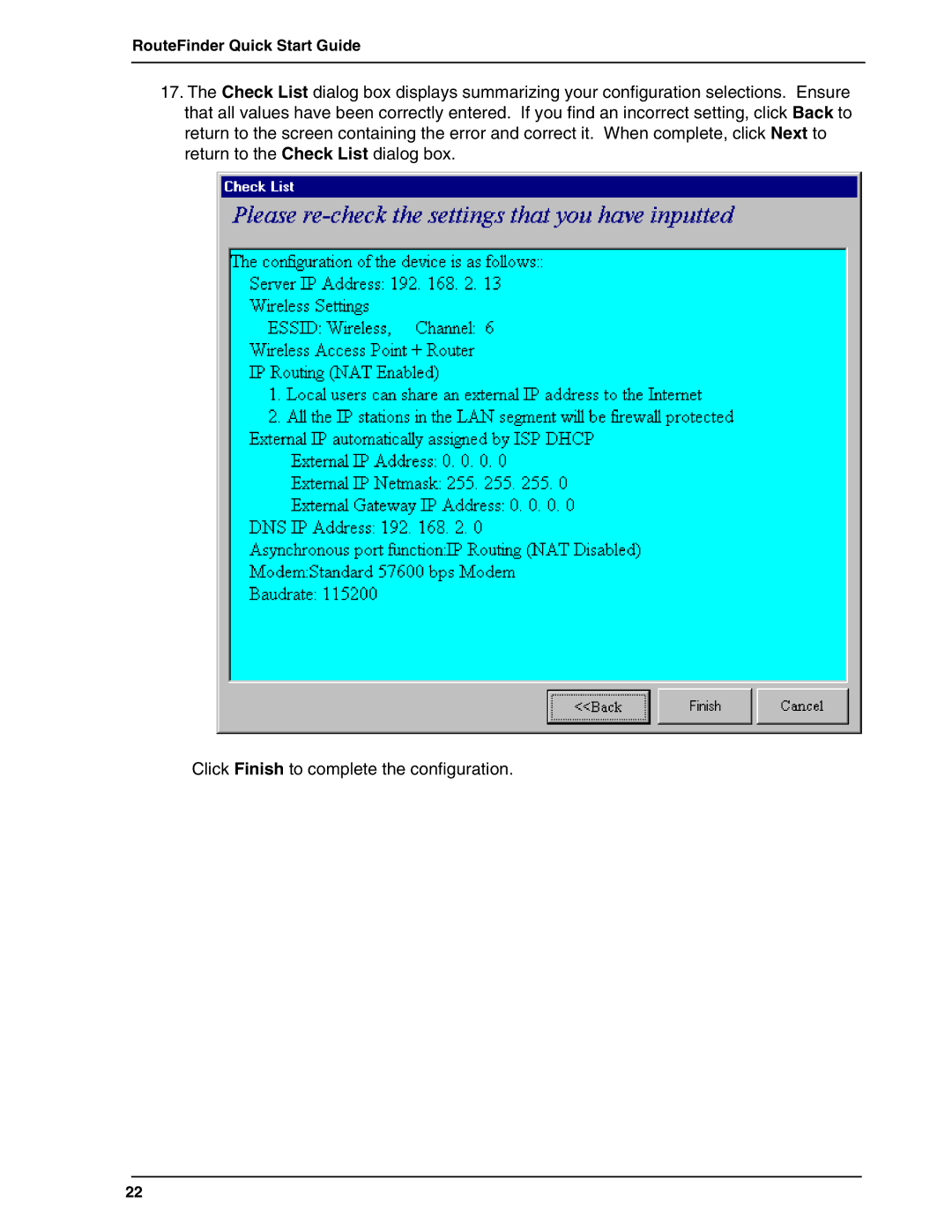 Multi-Tech Systems RF802EW quick start RouteFinder Quick Start Guide 