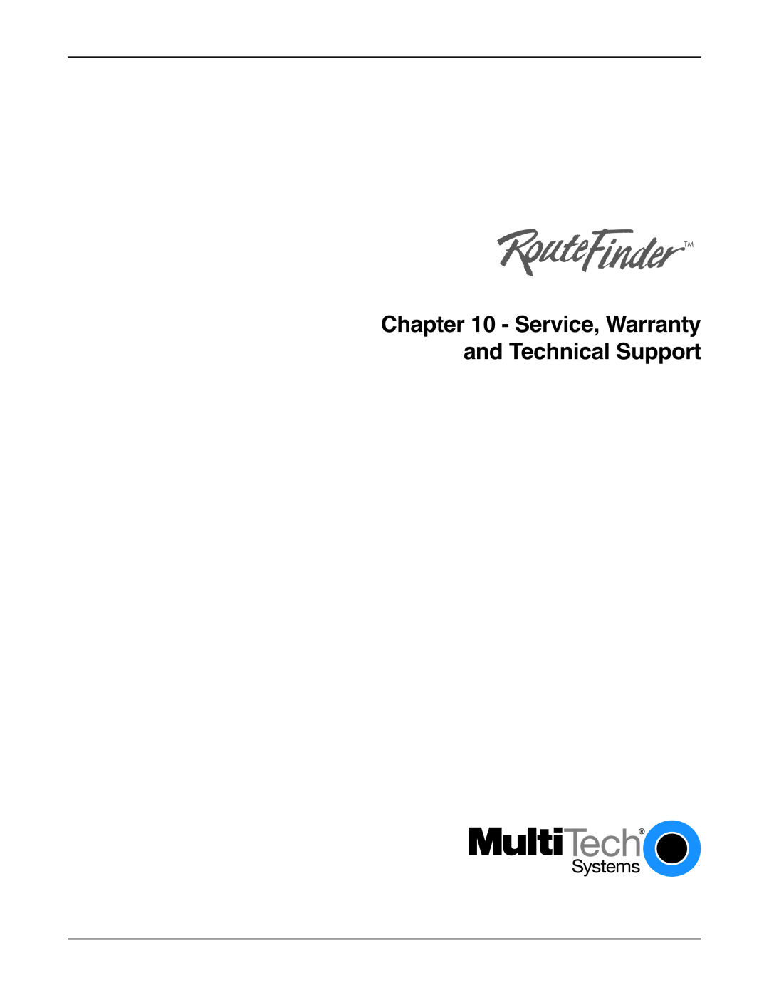 Multi-Tech Systems RF802EW manual Service, Warranty and Technical Support 