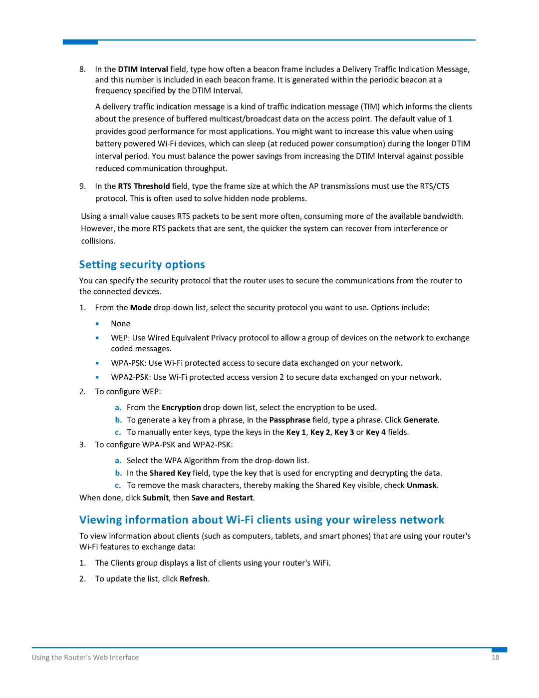 Multi-Tech Systems S000573A manual Setting security options 