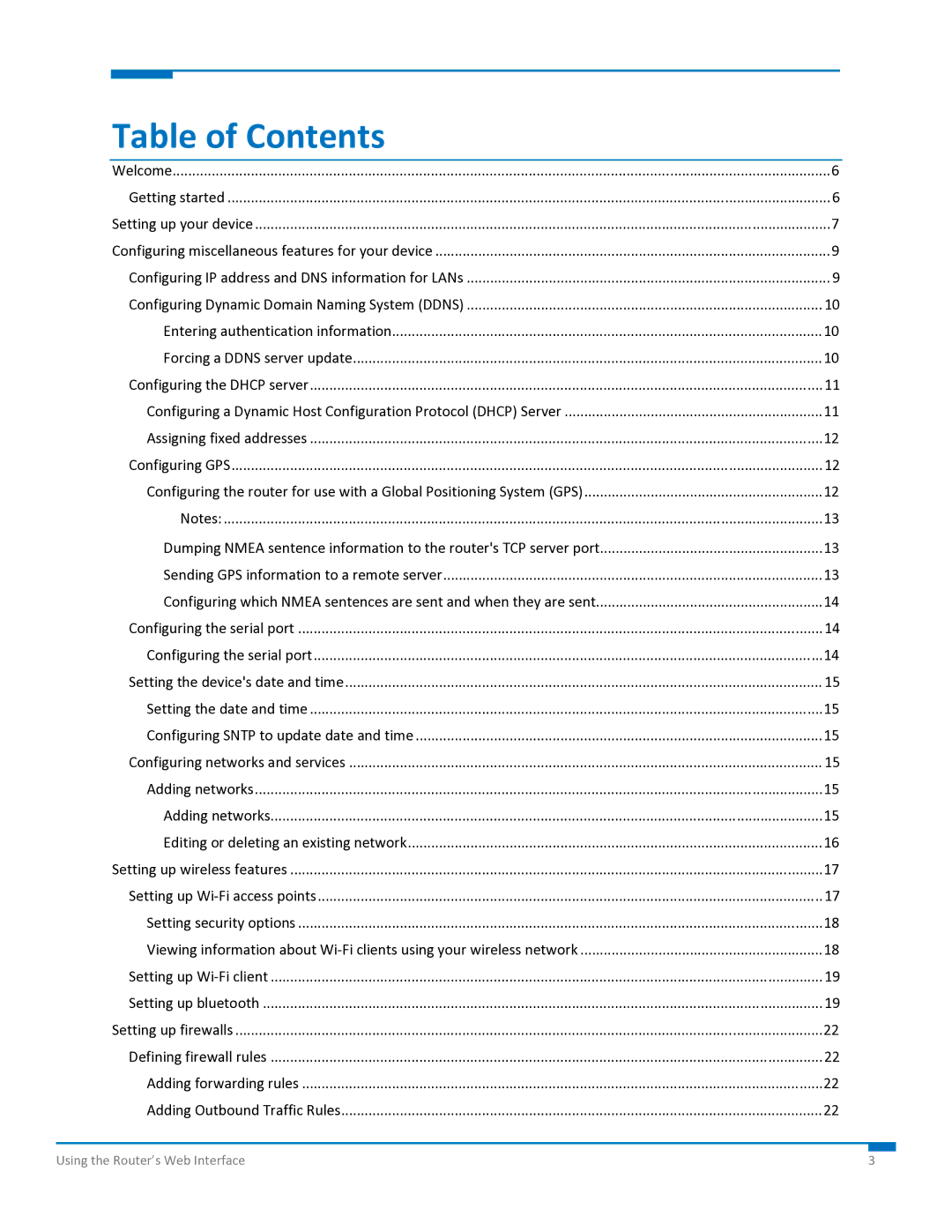 Multi-Tech Systems S000573A manual Table of Contents 