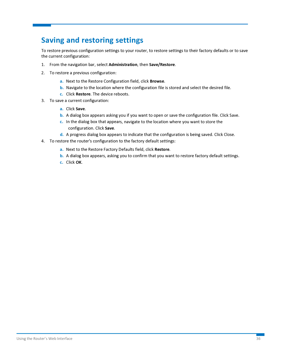 Multi-Tech Systems S000573A manual Saving and restoring settings 