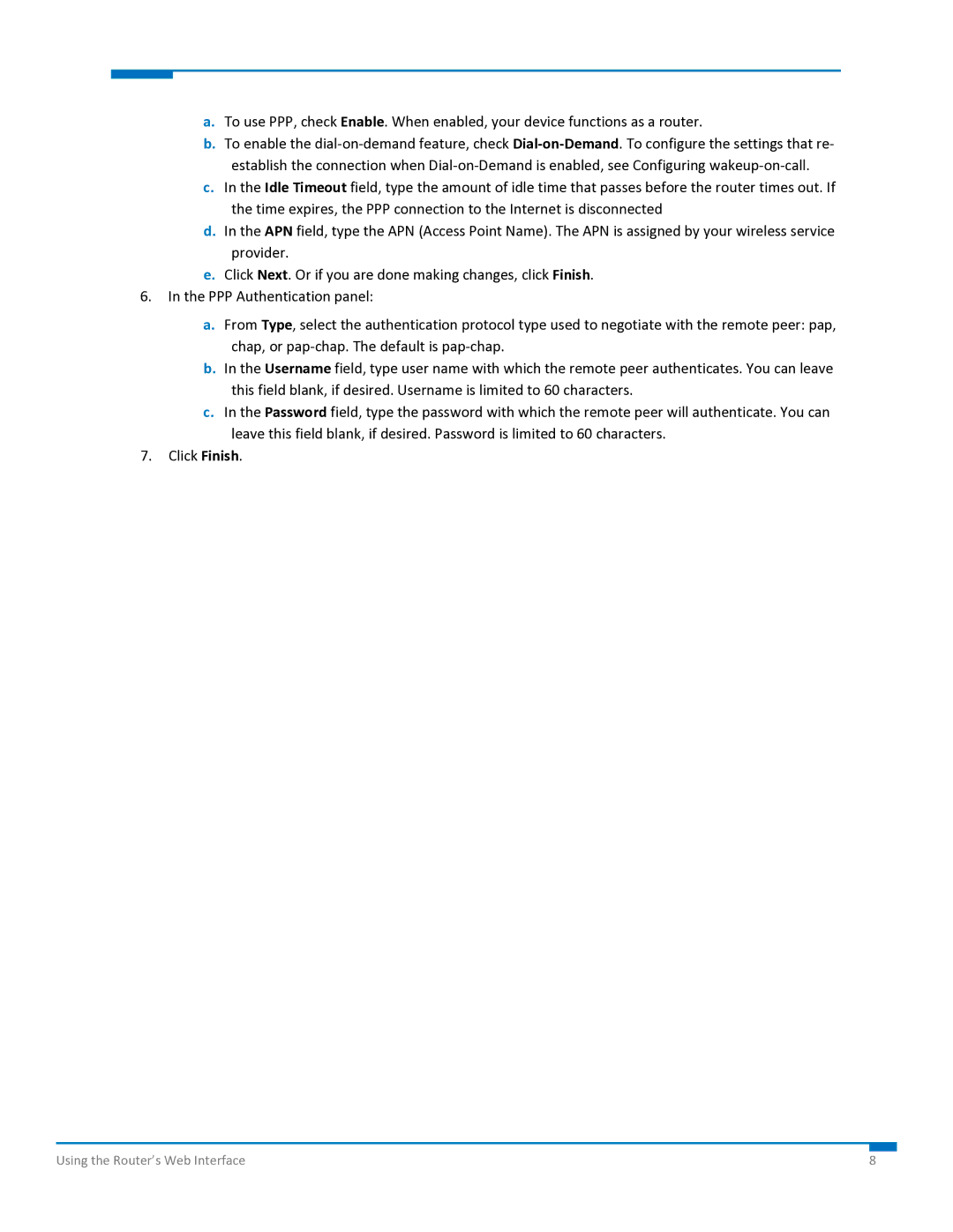 Multi-Tech Systems S000573A manual Using the Router’s Web Interface 